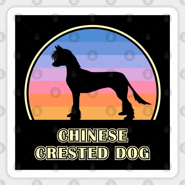 Chinese Crested Dog Vintage Sunset Dog Sticker by millersye